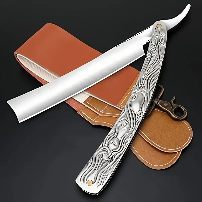 Straight Razor Safety - Rasoio professionale da barbiere con bordo
