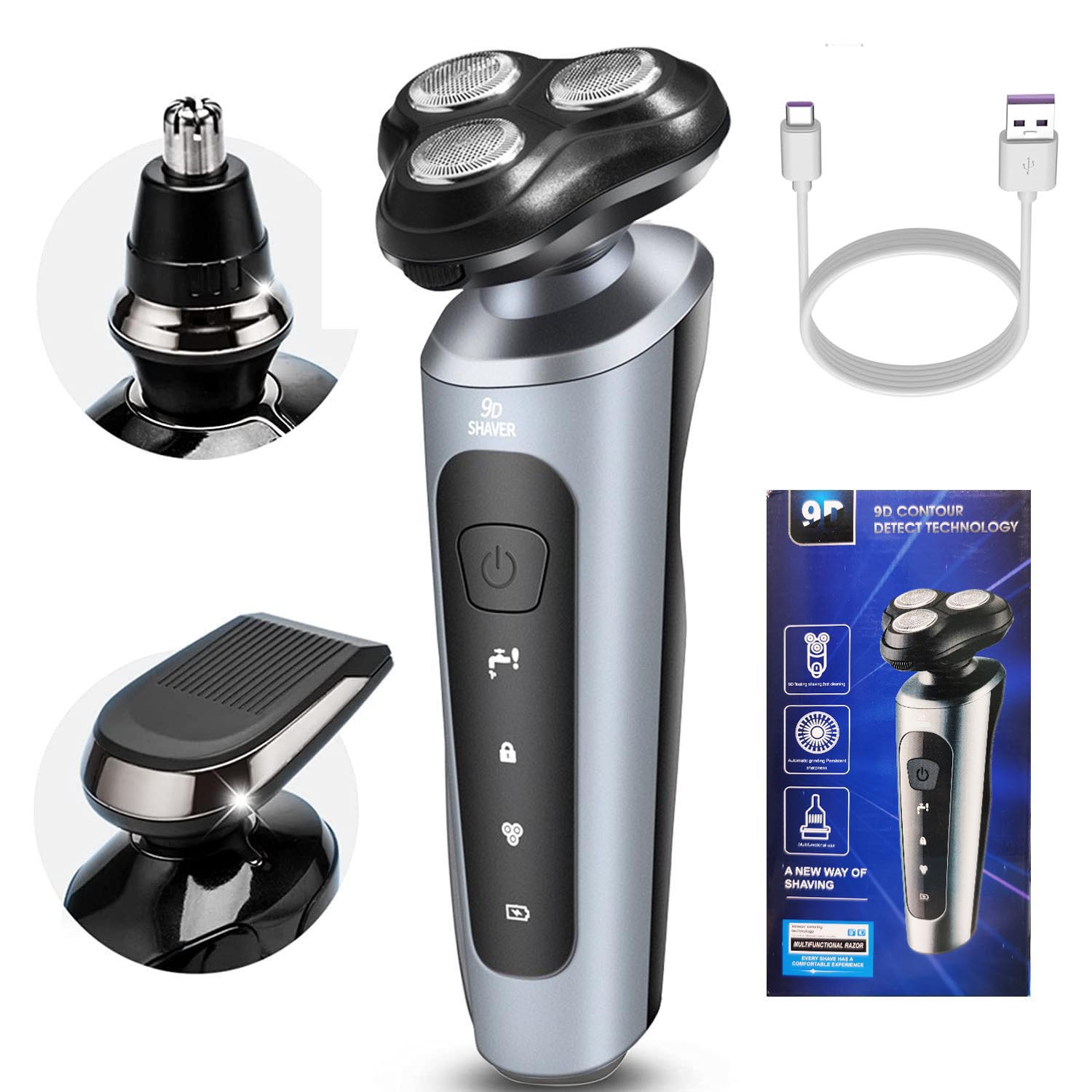 Men Grooming Full Body - Rasoio elettrico New Man USB ricaricabile