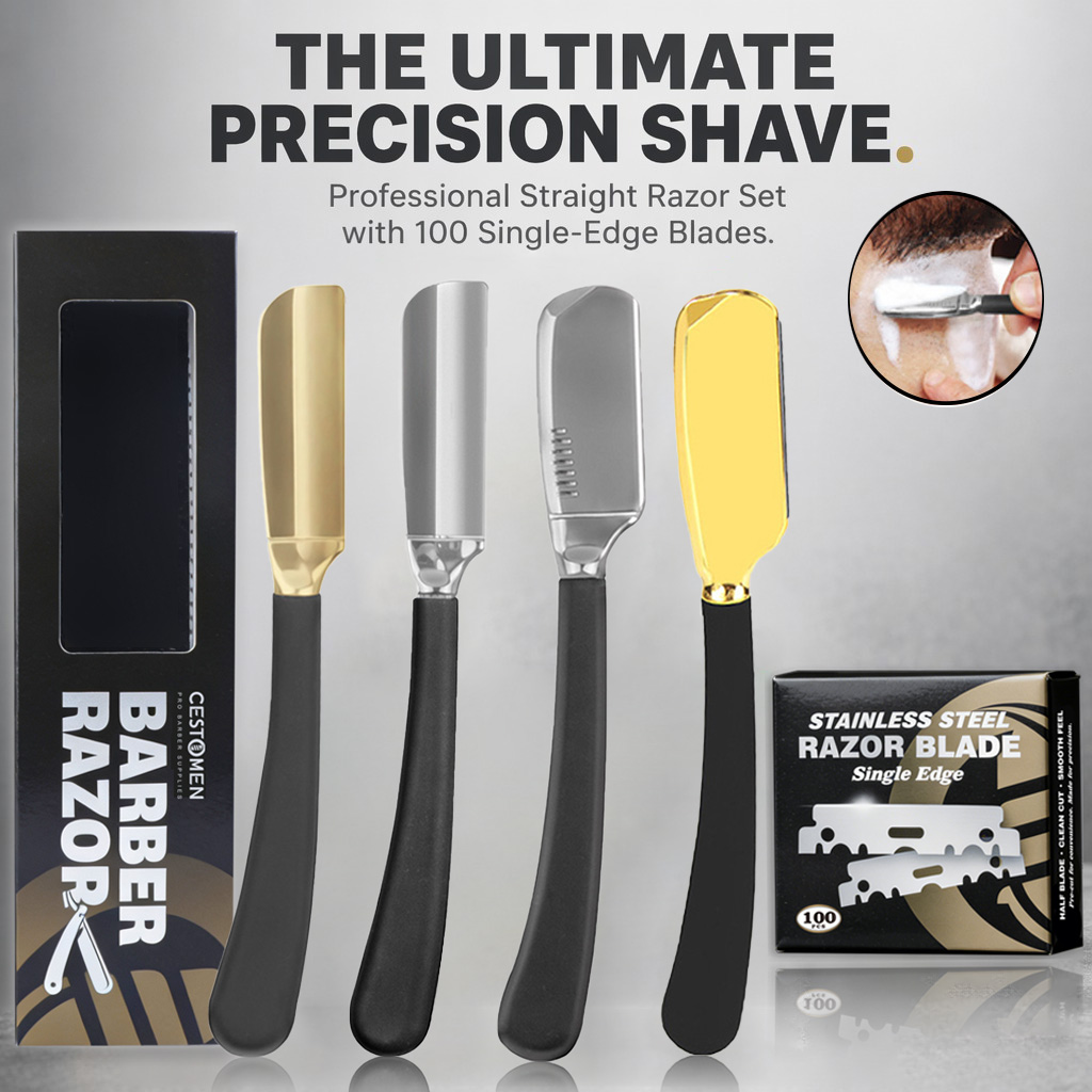 Straight Razor Safety - Rasoio a Mano Libera Professionale da
