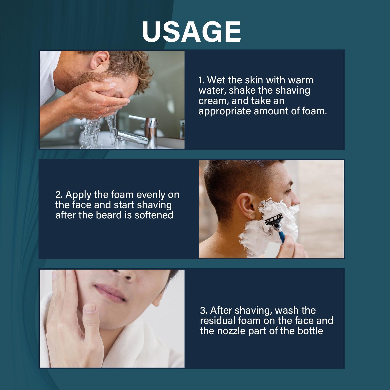 Men'S Grooming Facial - Schiuma da Barba Lenitiva per Uomo,
