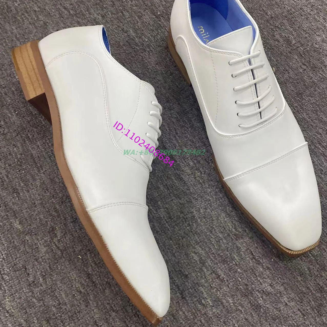 Men'S Grooming Oxford - Scarpe eleganti da uomo bianche con