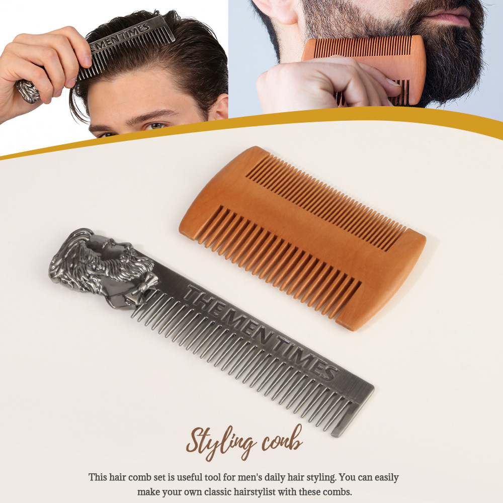 Men'S Grooming Hairstyles - Set di pettini vintage da uomo