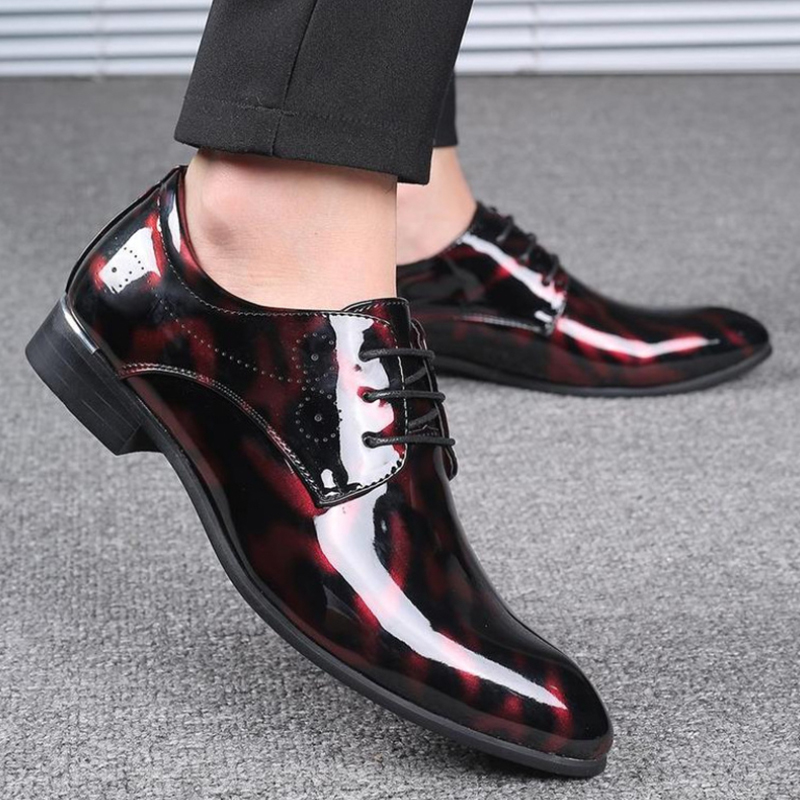 Scarpe eleganti rosse in verni - Men'S Grooming Oxford recensione e prezzo