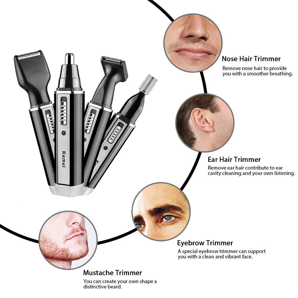 Kemei ricaricabile elettrico t - Men'S Grooming Facial recensione e prezzo