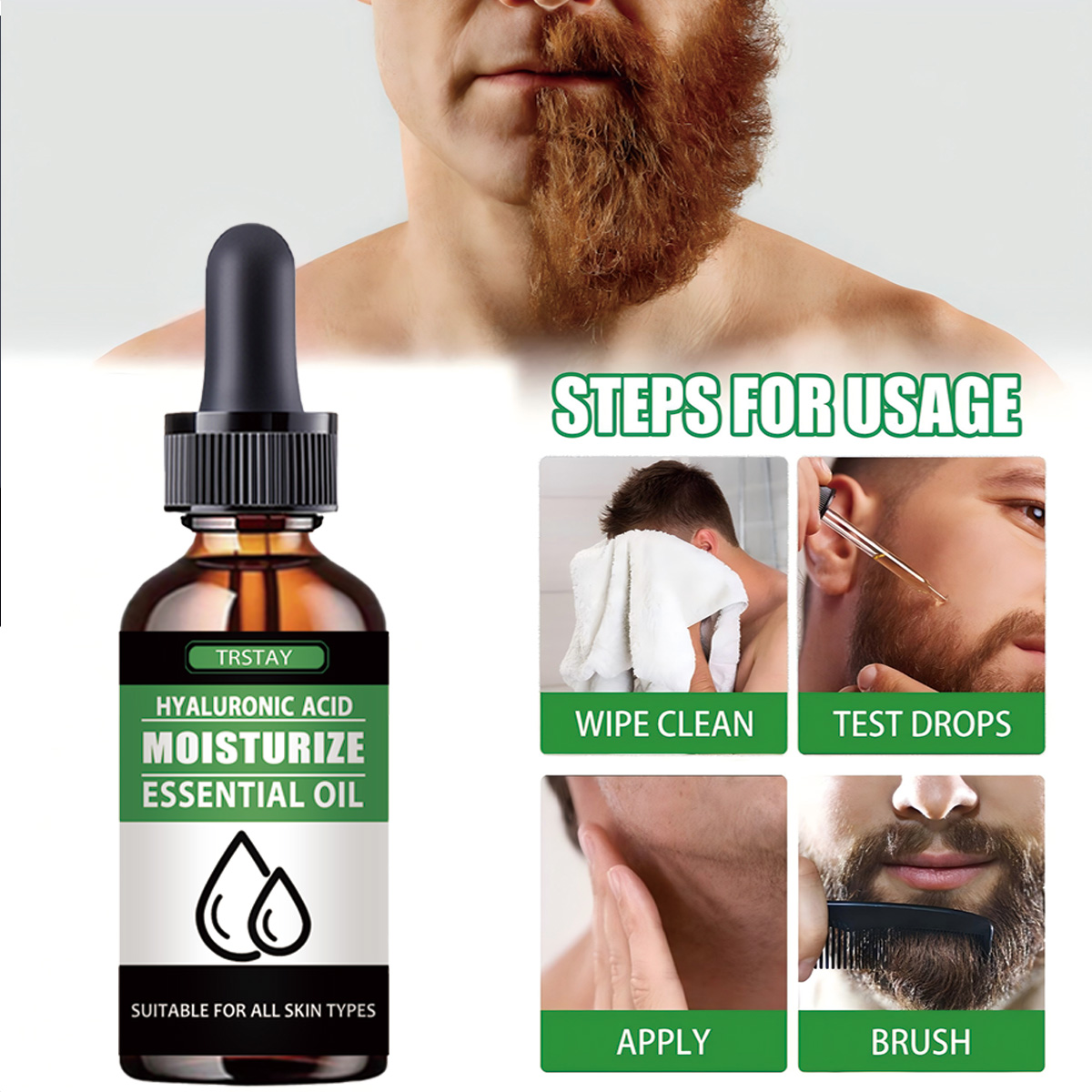 100% naturale accelera i peli  - Men'S Grooming Facial recensione e prezzo