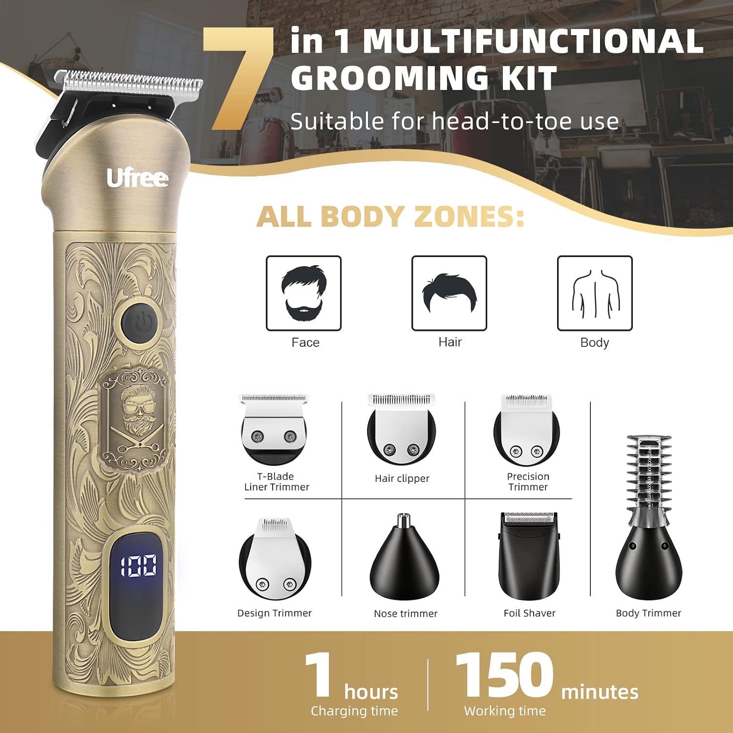 Regolabarba 7-in-1, Rasoio Ele - Men'S Grooming Products Kit recensione e prezzo