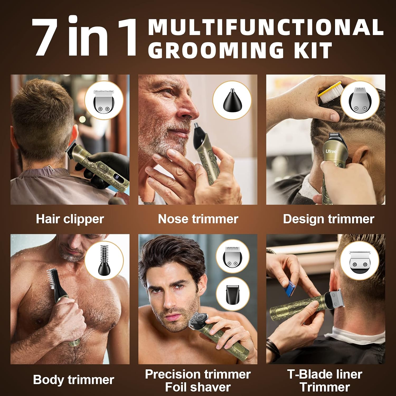 Regolabarba 7-in-1, Rasoio Ele - Men'S Grooming Products Kit recensione e prezzo