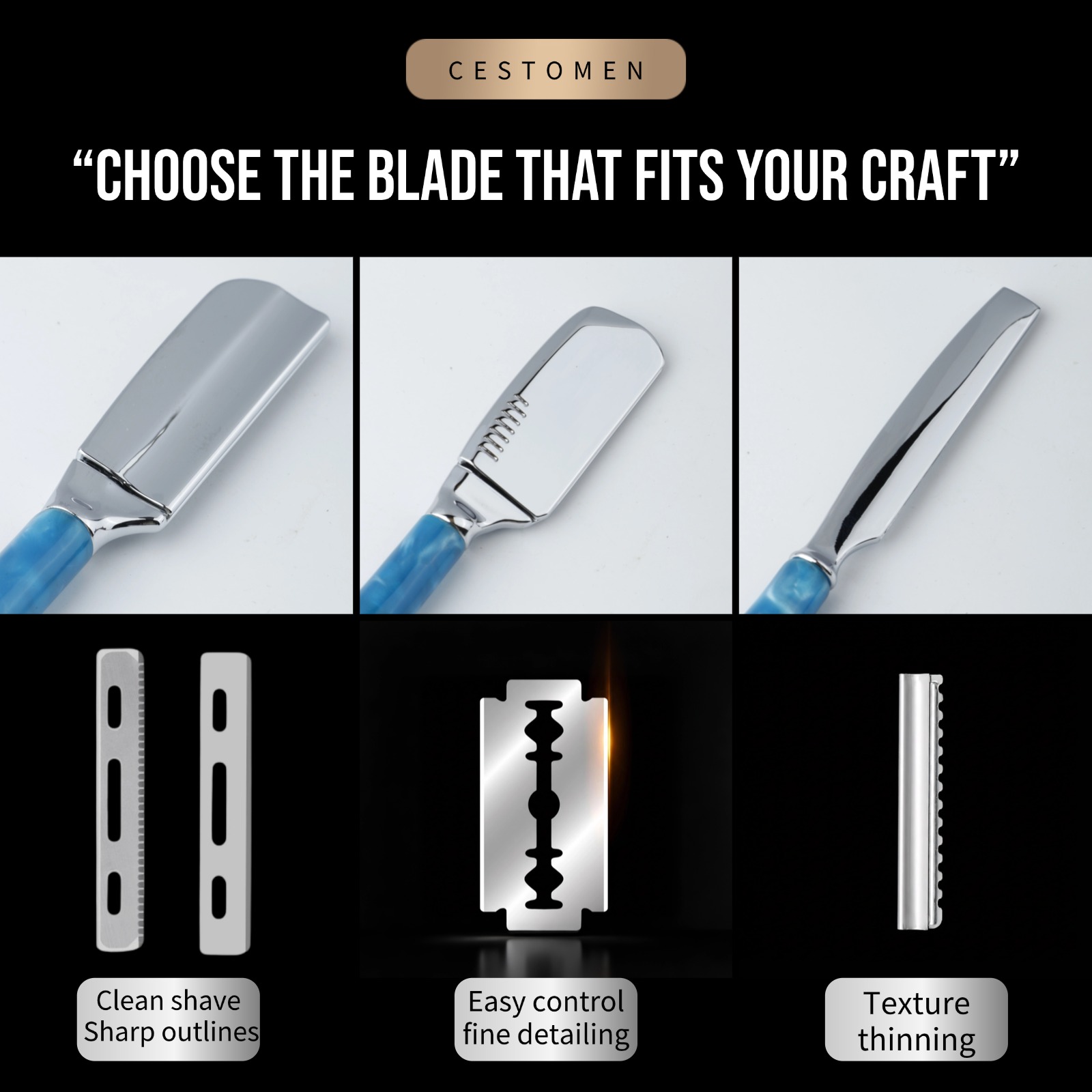 1 pz Rasoio a Mano Libera Prof - Straight Razor Safety recensione e prezzo